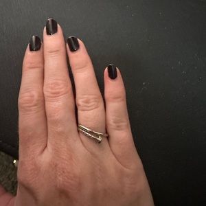 Sterling silver nail ring